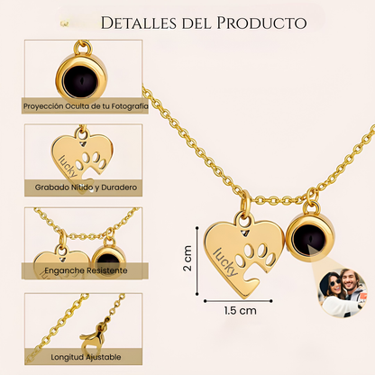 Collar con Proyección de Imagen y Nombre Grabado Personalizado