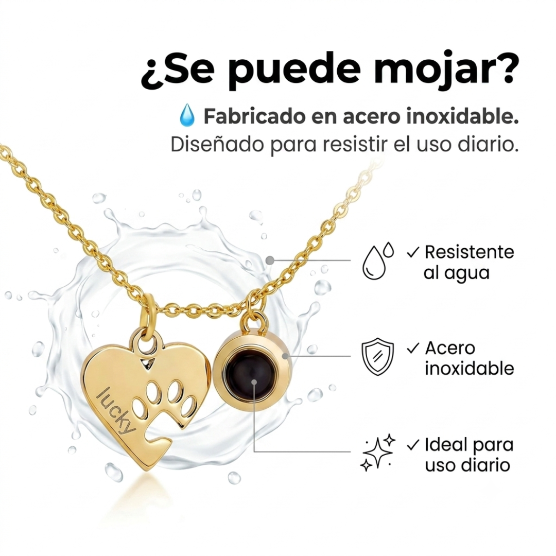 Collar con Proyección de Imagen y Nombre Grabado Personalizado