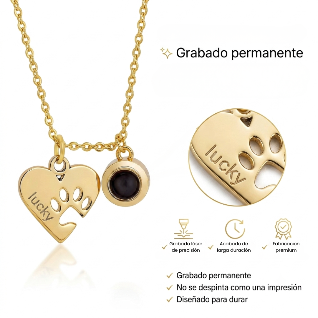 Collar con Proyección de Imagen y Nombre Grabado Personalizado