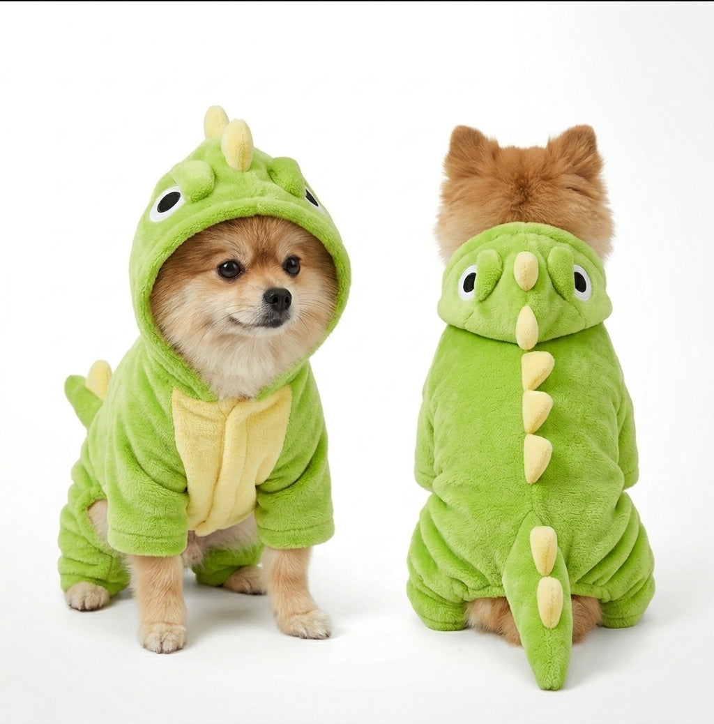 Ropa para mascotas de dinosaurio
