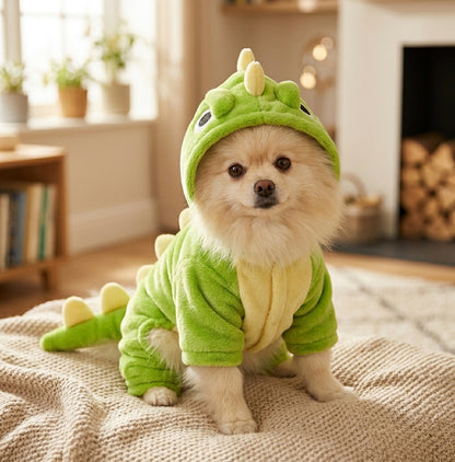 Ropa para mascotas de dinosaurio