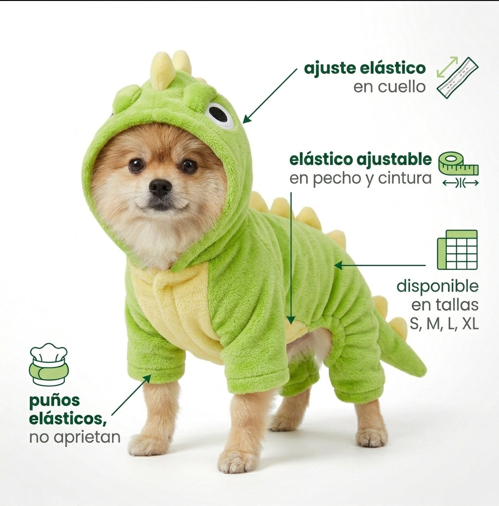 Ropa para mascotas de dinosaurio